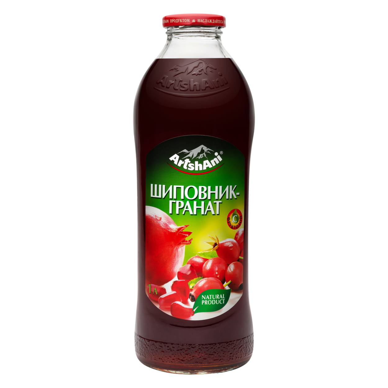 石榴玫瑰果的果肉汁